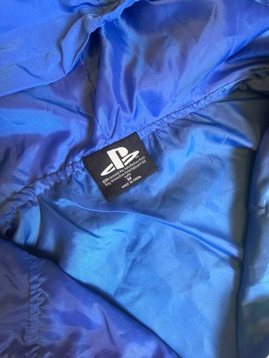 Sony PlayStation Retro Colorblock Anorak Windbreaker Hoodie Jacket - Picture 2 of 6